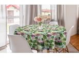 Abakuhaus Tovaglia Rotonda Tropicale, Piante Della Flora Hawaiana, Tovaglia Circolare Per Sala Da Pranzo, Decorazione Cucina, 150 Cm, Verde Magenta Rosa Chiaro