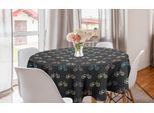 Abakuhaus Tovaglia Rotonda Con Motivo Biciclette, Tema Retrò Ciclismo, Tovaglia Circolare Per Sala Da Pranzo E Cucina, 150 Cm, Multicolore