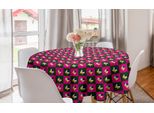 Abakuhaus Tovaglia Geometrica Rotonda, Tovaglia A Scacchi, Tovaglia Circolare Per Sala Da Pranzo E Cucina, 150 Cm, Multicolore