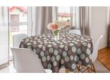 Abakuhaus Tovaglia Rotonda Pastello, Foglia Floreale Primitiva, Tovaglia Circolare Per Sala Da Pranzo, Decorazione Cucina, 150 Cm, Multicolore