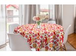 Abakuhaus Tovaglia Rotonda Spagnola, Ballerina Di Flamenco Etnica, Tovaglia Circolare Per Sala Da Pranzo, Decorazione Per Cucina, 150 Cm, Vermiglio Arancione Pallido
