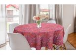 Abakuhaus Tovaglia Rotonda Colorata, Linee Geometriche Incrociate, Tovaglia Circolare Per Sala Da Pranzo, Decorazione Cucina, 150 Cm, Fucsia Magenta