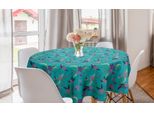 Abakuhaus Tovaglia Rotonda Botanica, Rami Fioriti Estivi, Tovaglia Rotonda Per Sala Da Pranzo, Decorazione Per Cucina, 150 Cm, Multicolore