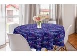Abakuhaus Tovaglia Rotonda Astratta, Ispirata All'aurora Boreale, Tovaglia Circolare Per Sala Da Pranzo E Decorazione Della Cucina, 150 Cm, Viola Blu Blu