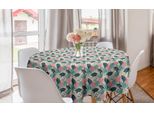 Abakuhaus Tovaglia Rotonda Botanica, Foglie Esotiche Continue, Tovaglia Circolare Per Sala Da Pranzo, Decorazione Cucina, 150 Cm, Multicolore