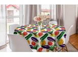 Abakuhaus Tovaglia Rotonda Con Motivi Vegetali, Tipi Di Alimenti Gustosi, Tovaglia Circolare Per Sala Da Pranzo, Decorazione Cucina, 150 Cm, Multicolore