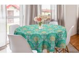 Abakuhaus Tovaglia Rotonda Colorata, Motivo Circolare Simmetrico, Tovaglia Circolare Per Sala Da Pranzo, Decorazione Per Cucina, 150 Cm, Multicolore