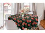 Abakuhaus Tovaglia Rotonda Tropicale, Festa Esotica Hibiscus Luau, Tovaglia Circolare Per Sala Da Pranzo, Decorazione Cucina, 150 Cm, Multicolore