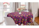Abakuhaus Dia De Los Muertos Tovaglia Rotonda, Teschi Divertenti, Tovaglia Circolare Per Sala Da Pranzo, Decorazione Per Cucina, 150 Cm, Multicolore