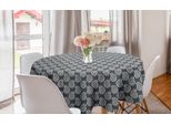 Abakuhaus Tovaglia Rotonda Paisley, Cultura BohéMien Orientale, Tovaglia Circolare Per Sala Da Pranzo, Decorazione Cucina, 150 Cm, Grigio E Bianco