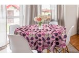 Abakuhaus Tovaglia Rotonda Estiva, Colori Pastello Ciliegia Artificiale, Tovaglia Circolare Per Sala Da Pranzo, Decorazione Cucina, 150 Cm, Rosa Pallido Multicolore