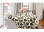 Abakuhaus Jungle Leaves Tovaglia Rotonda, Monstera Alocasia, Tovaglia Circolare Per Sala Da Pranzo Decorazione Cucina, 150 Cm, Cachi Scuro Taupe