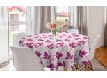 Abakuhaus Tovaglia Rotonda Autunnale, Foglie Rosa Autunnali, Tovaglia Rotonda Per Sala Da Pranzo, Decorazione Per Cucina, 150 Cm, Rosa Baby-Rosa-Magenta