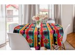 Abakuhaus Tovaglia Rotonda Con Motivi Floreali, Strisce Hawaiane E Petali, Tovaglia Circolare Per Sala Da Pranzo E Cucina, 150 Cm, Multicolore