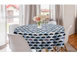 Abakuhaus Ombrello Tovaglia Rotonda, Ombrelli Scuri E Colorati, Tovaglia Circolare Per Sala Da Pranzo Decorazione Cucina, 150 Cm, Azzurro E Multicolore