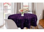 Abakuhaus Tovaglia Rotonda Astratta, Pois Viola, Tovaglia Circolare Per Sala Da Pranzo, Decorazione Cucina, 150 Cm, Viola Scuro Fucsia