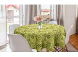 Abakuhaus Tovaglia Rotonda Etnica, Motivi Paisley, Tovaglia Circolare Per Sala Da Pranzo, Decorazione Cucina, 150 Cm, Lime E Verde Avocado