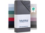Blumtal Basics Topper Lenzuolo 180X200Cm In Jersey - Lenzuolo Matrimoniale In 100% Cotone - Grigio