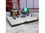Città Di Natale Illuminata In Un Libro - Circa 21,5 X 15 X 12,5 Cm