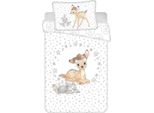 Lenzuola Disney Baby Per Bambini Cervo Bambi E Coniglio Bussante Con Motivo A Stelle Piumone 100X135 + Cuscino 40X60 Cm 100% Cotone