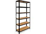 Shelfplaza Black 180X70X45 Cm Scaffale Pesante In Nero Con 6 Ripiani E 145 Kg Di Portata Per Ripiano