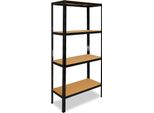 Shelfplaza Black 180X70X45 Cm Scaffale Pesante In Nero Con 4 Ripiani E 175 Kg Di Portata Per Ripiano