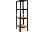 Shelfplaza Black 180X30X30 Cm Scaffale Pesante In Nero Con 4 Ripiani E 175 Kg Di Portata Per Ripiano