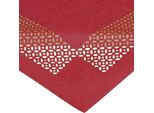 Tovaglia Rea Ornamenti Traforati In Poliestere Rosso 85 X 85 Cm