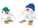 Set Di Pupazzi Di Neve Sugli Sci Set Creativo Prefabbricato In Cotone Idrofilo