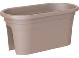 Artevasi© Venezia Jardiniere Box Ringhiera Taupe 60 Cm - Plastica