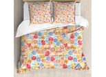 Abakuhaus Set Copripiumino Per Letto Singolo Jakobsmuschel, Sea Life Shells Colorato, Antiacaro E Anallergico Con Federa, 155 Cm X 220 Cm - 80 X 80 Cm, Multicolore