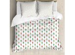 Abakuhaus Set Copripiumino Per Letti Singoli, Pappagalli Esotici In Tonalità Vivaci, Antiacaro, Adatto A Chi Soffre Di Allergie, Con Federa, 155 Cm X 220 Cm - 80 X 80 Cm, Multicolore