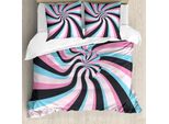 Abakuhaus Set Copripiumino Astratto Surreale Per Letti Singoli, Spirale Distorta, Antiacaro, Adatto A Chi Soffre Di Allergie, Con Federa, 200 Cm X 200 Cm - 80 X 80 Cm, Multicolore