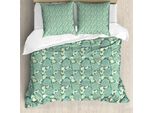 Abakuhaus Set Copripiumino Per Letto Singolo Blumenweinlese, Motivi Elaborati, Antiacaro, Adatto A Chi Soffre Di Allergie, Con Federa, 200 Cm X 200 Cm - 80 X 80 Cm, Multicolore