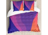Abakuhaus Set Copripiumino Contemporaneo Per Letti Singoli, Linee Astratte Ondulate, Antiacaro, Adatto A Chi Soffre Di Allergie, Con Federa, 155 Cm X 220 Cm - 80 X 80 Cm, Multicolore