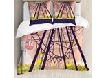 Abakuhaus Set Copripiumino Per Letto Singolo, Cartoonish Fun-Fahrt, Antiacaro, Adatto A Chi Soffre Di Allergie, Con Federa, 155 Cm X 220 Cm - 80 X 80 Cm, Multicolore