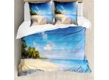 Abakuhaus Set Copripiumino Fiji Per Letti Singoli, Estate, Posizione Tranquilla, Antiacaro, Adatto A Chi Soffre Di Allergie, Con Federa, 200 Cm X 200 Cm - 80 X 80 Cm, Blu Azzurro Multicolore