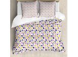 Abakuhaus Set Copripiumino Per Letti Singoli, Motivi Geometrici, Antiacaro, Adatto A Chi Soffre Di Allergie, Con Federa, 155 Cm X 220 Cm - 80 X 80 Cm, Giallo Verde Rosa Pastello