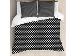 Set Copripiumino Abakuhaus Star Per Letti Singoli, Simbolo Celeste Monocromatico, Antiacaro, Adatto A Chi Soffre Di Allergie, Con Federa, 155 Cm X 220 Cm - 80 X 80 Cm, Grigio Antracite E Bianco