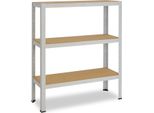 Shelfplaza Office 90X70X30 Cm Scaffale Pesante In Grigio Chiaro Con 3 Ripiani E 175 Kg Di Portata Per Ripiano