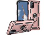 Custodia Per Oppo A52/A72/A92 4G A Doppio Strato Robusta, Protezione Militare Con Supporto Ad Anello E Supporto Oro Rosa