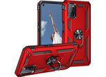 Custodia Per Oppo A52/A72/A92 4G A Doppio Strato Robusta, Protezione Militare Con Supporto Ad Anello E Supporto Rosso