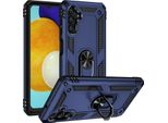 Custodia Per Samsung Galaxy A13 5G/M13 5G/A04S A Doppio Strato Robusta, Protezione Militare Con Supporto Ad Anello E Supporto Blu