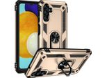 Custodia Per Samsung Galaxy A13 5G/M13 5G/A04S A Doppio Strato Robusta, Protezione Militare Con Supporto Ad Anello E Supporto Oro