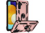 Custodia Per Samsung Galaxy A13 5G/M13 5G/A04S A Doppio Strato Robusta, Protezione Militare Con Supporto Ad Anello E Supporto Rosa