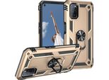 Custodia Per Oppo A52/A72/A92 4G A Doppio Strato Robusta, Protezione Militare Con Supporto Ad Anello E Supporto Oro