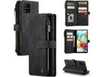 Custodia Galaxy A71 4G, Custodia In Finto Cuoio Con Cerniera, Chiusura Magnetica, Tasca Per Carte, Supporto, Portafoglio, Custodia Protettiva Per Samsung Galaxy A71 4G Nero
