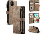 Custodia Galaxy A71 4G, Custodia In Finto Cuoio Con Cerniera, Chiusura Magnetica, Tasca Per Carte, Supporto, Portafoglio, Custodia Protettiva Per Samsung Galaxy A71 4G Marrone