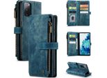 Custodia Galaxy S20 Fe, Custodia In Finto Cuoio Con Cerniera, Chiusura Magnetica, Tasca Per Carte, Supporto, Portafoglio, Custodia Protettiva Per Samsung Galaxy S20 Fe / S20 Fe 5G Blu
