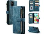 Custodia Galaxy A71 4G, Custodia In Finto Cuoio Con Cerniera, Chiusura Magnetica, Tasca Per Carte, Supporto, Portafoglio, Custodia Protettiva Per Samsung Galaxy A71 4G Blu